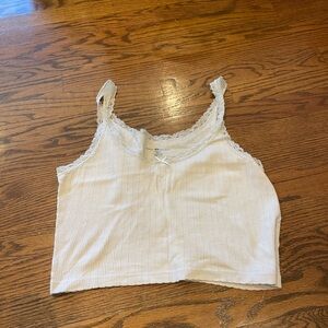 Brandy MelvilleLace Trimmed Tank Top